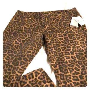 Michael Kors leopard print skinny jeans size 8